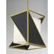 Aspect LED 18 inch Coal And Soft Brass Pendant Ceiling Light